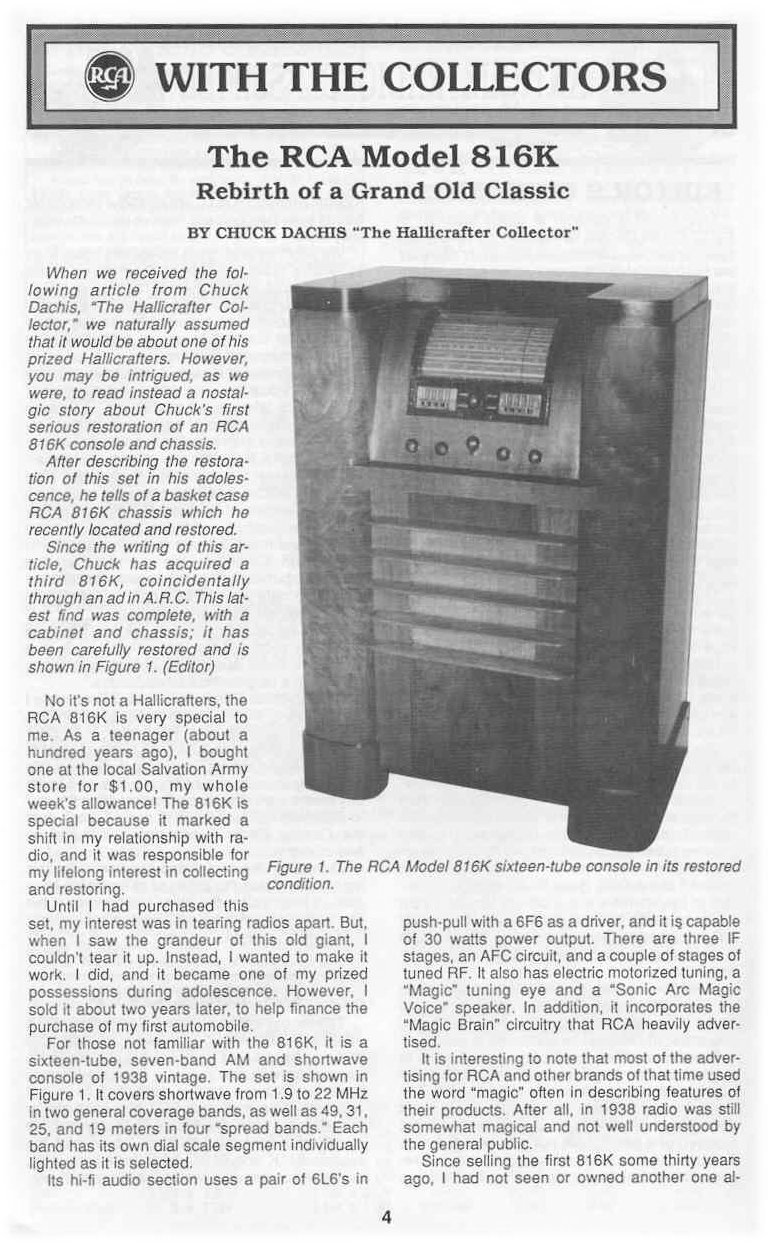 RCA Model 816 Article, Page 2 of 4